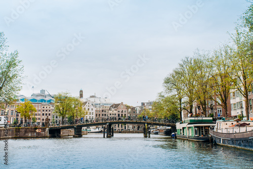 Amsterdam, Netherlands September 5, 2017: canals and rivers. City landscape. Tourist place. Sights.