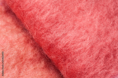 Close up of mohair wool fabric photo