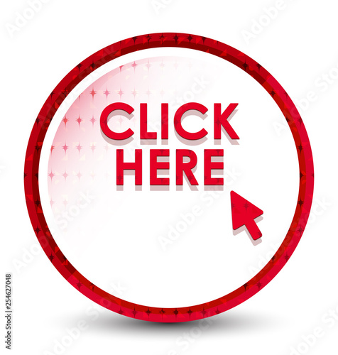 Click here misty frozen red round button