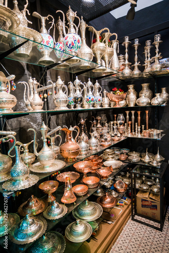 Grand Bazaar souvenir shop in Istanbul, Turkey