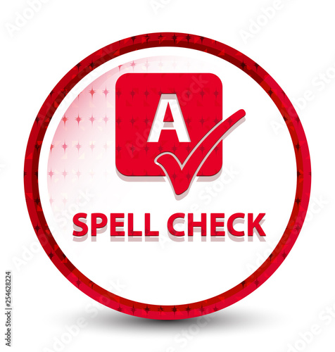 Spell check misty frozen red round button