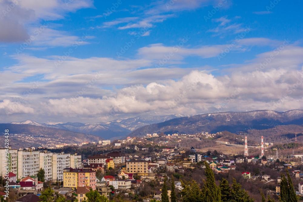 Panorama of the city of Sochi. Russia