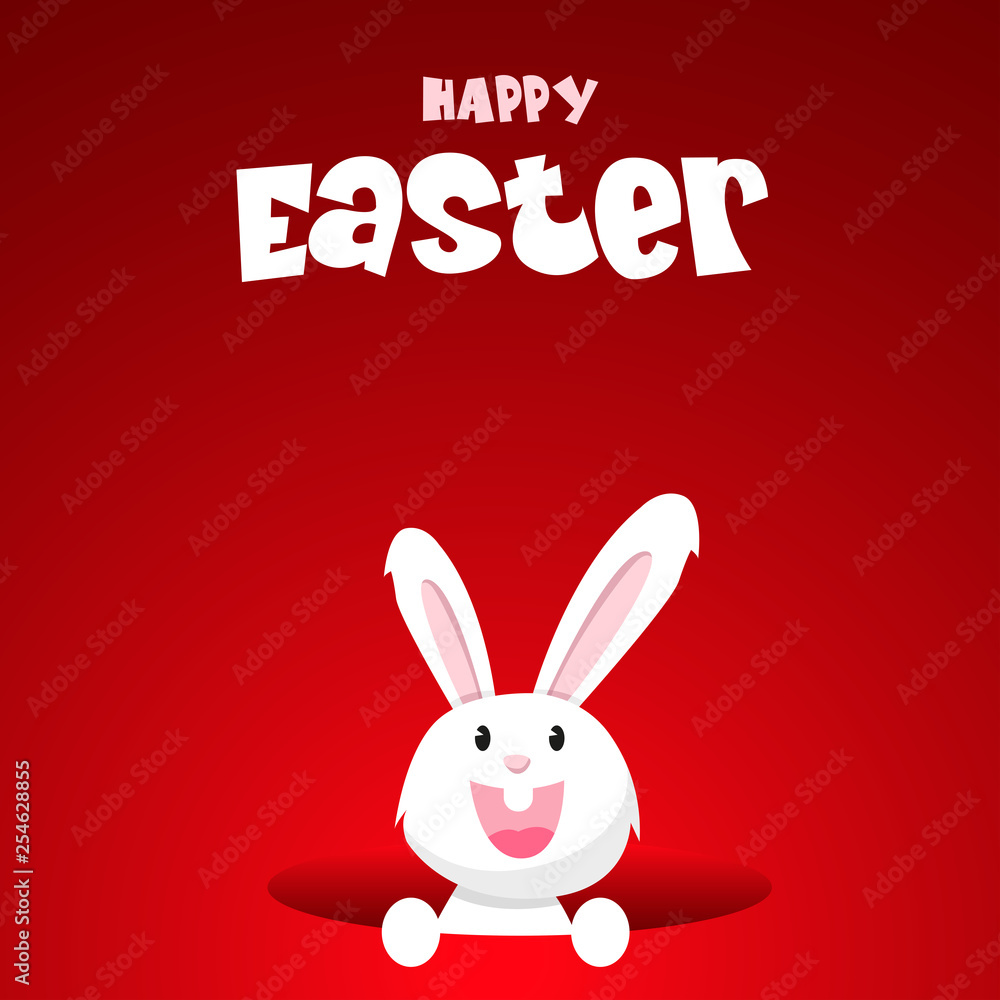 Rabbit and eggs in Easter day.Bunny Ears Vector Rabbit and eggs in Easter day.Bunny Ears Vector