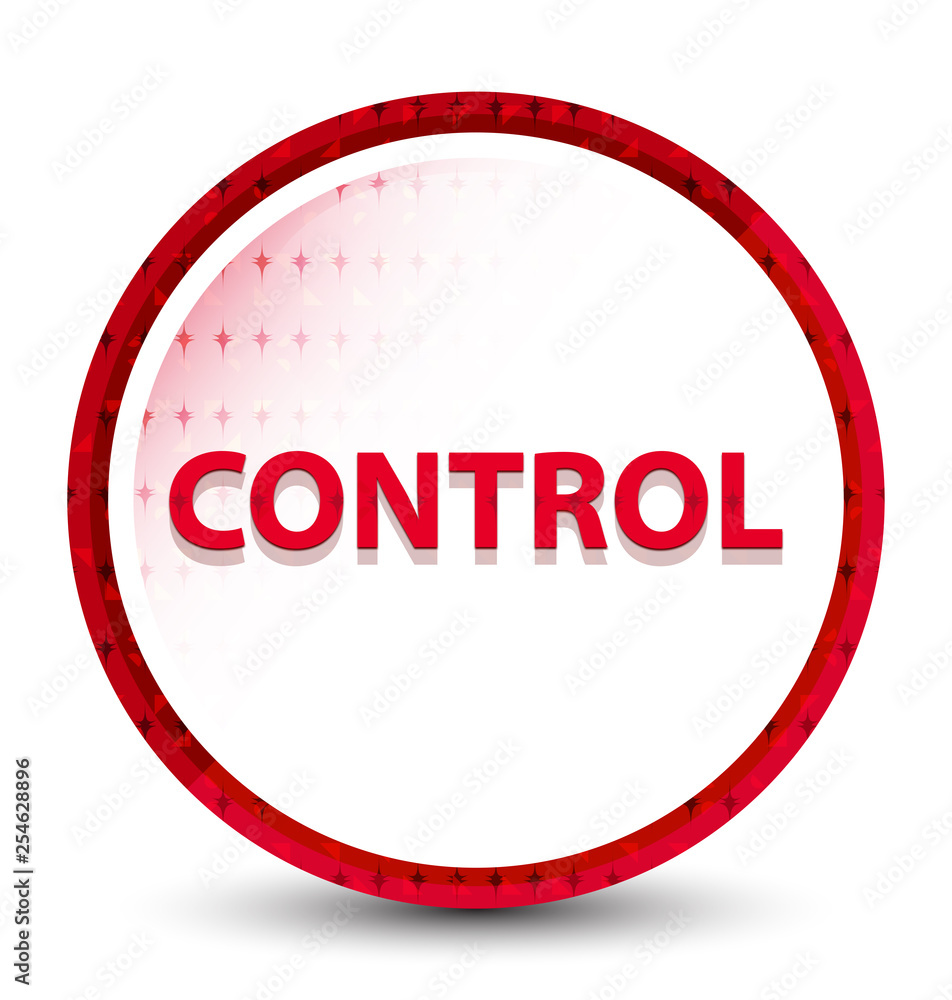 Control misty frozen red round button Control misty frozen red round button