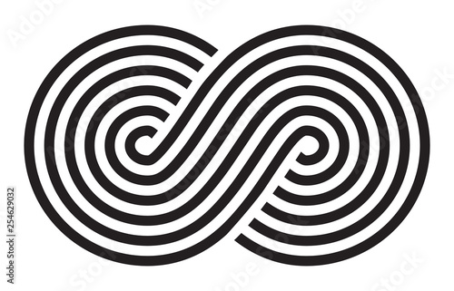 Infinity, Eternity or Moebius Vector Symbol Isolated on White