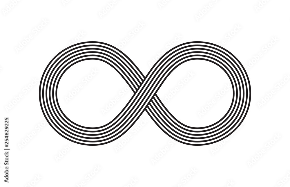 Infinity, Eternity or Moebius Vector Symbol Isolated on White Infinity, Eternity or Moebius Vector Symbol Isolated on White