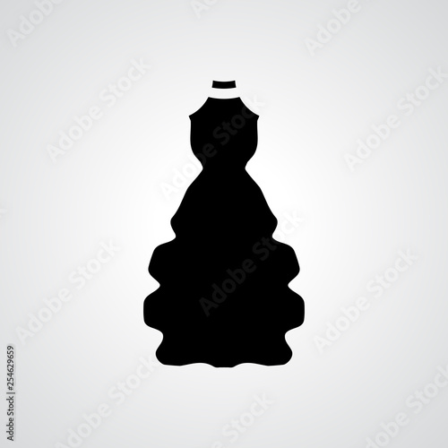 Woman Dress Icon Isolated or Gown Symbol photo