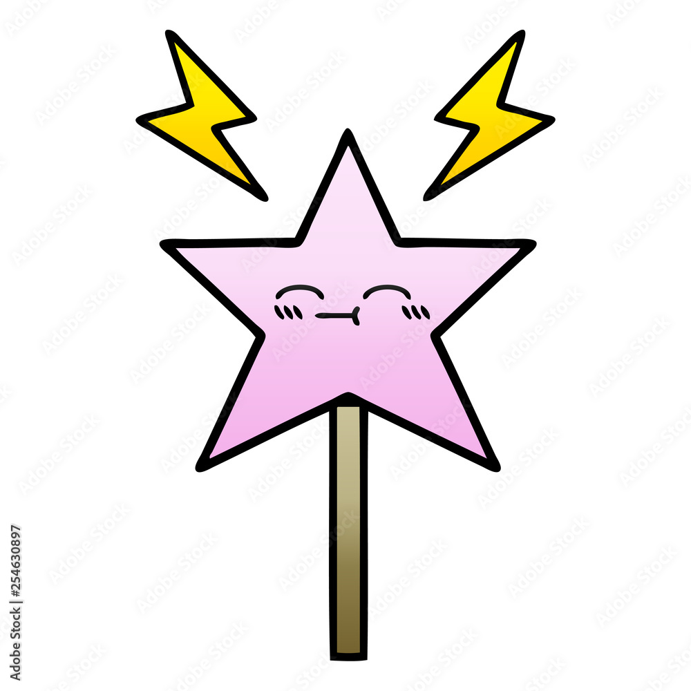 gradient shaded cartoon magic wand gradient shaded cartoon magic wand