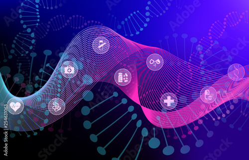 Big Data Visualization with DNA Helix and Medical Icons