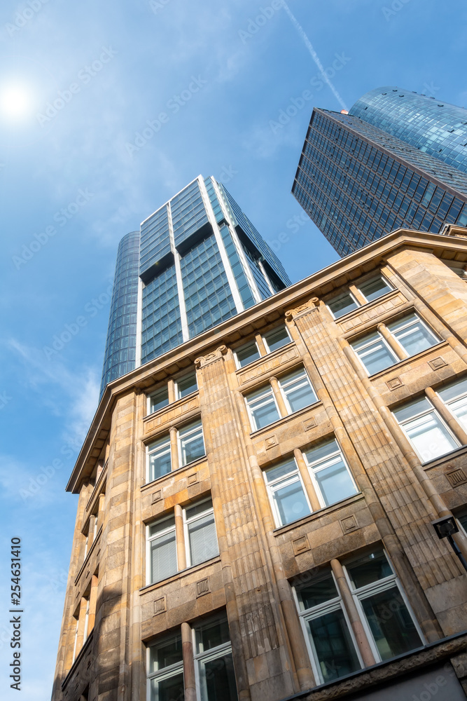 Fototapeta premium Frankfurt Germany with some skyscrapers