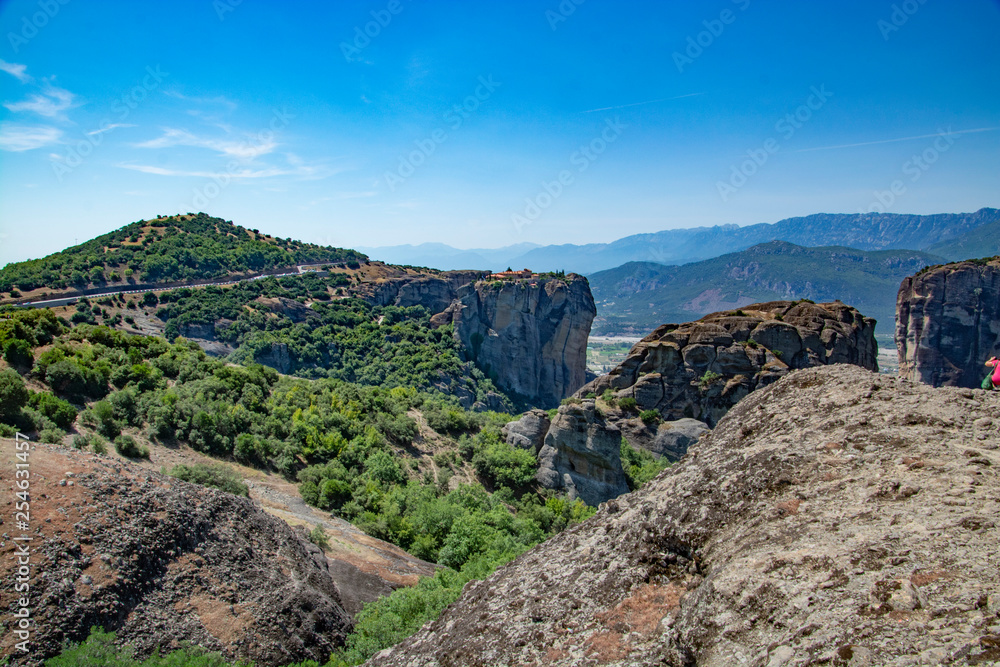 meteora mountain monastery in greece