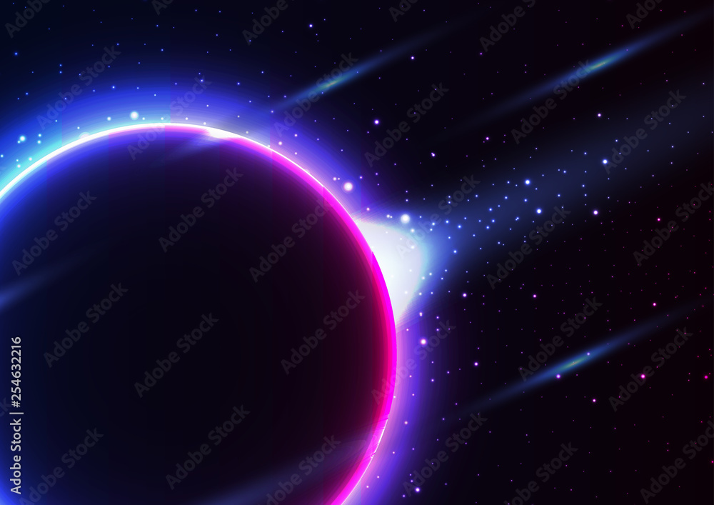 solar eclipse Night sky constellations.star.vector