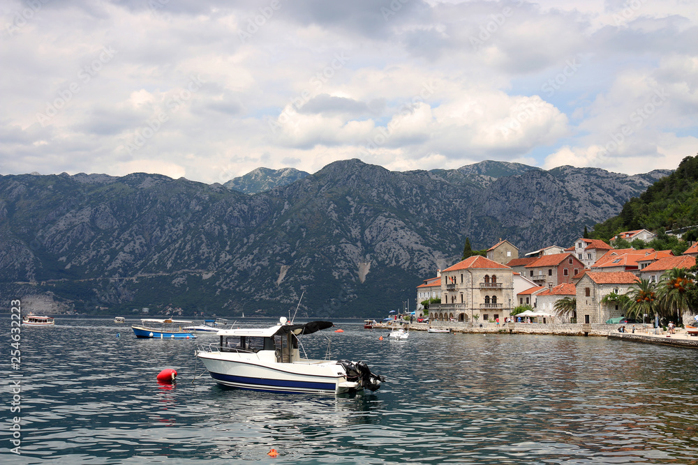 old town Perast cityscape Bay of Kotor Montenegro
