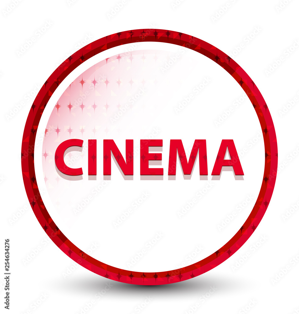 Cinema misty frozen red round button Cinema misty frozen red round button