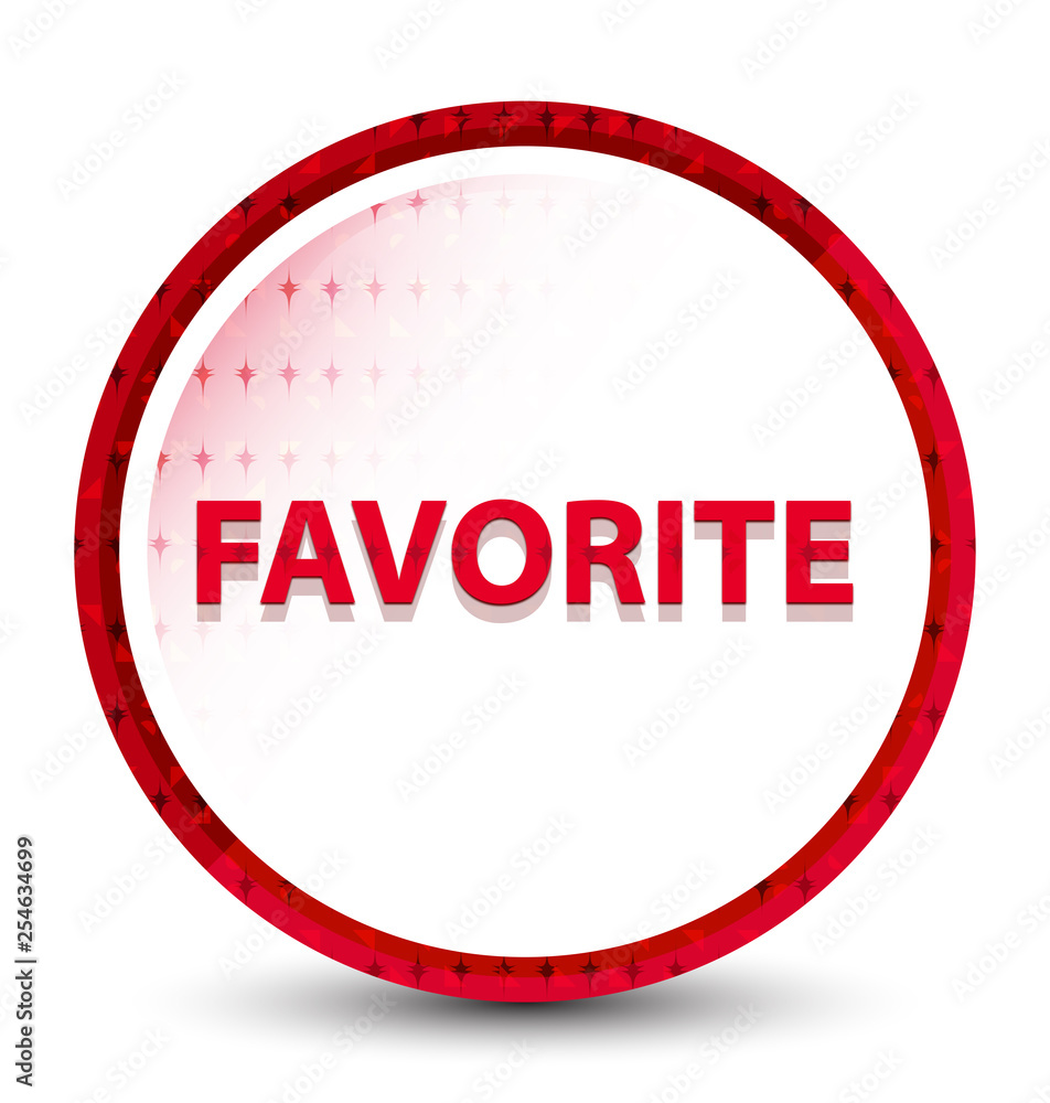 Favorite misty frozen red round button Favorite misty frozen red round button