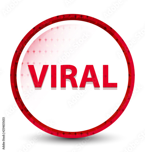 Viral misty frozen red round button