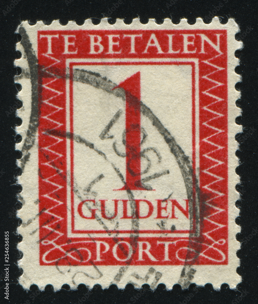 Netherlands retro stamp