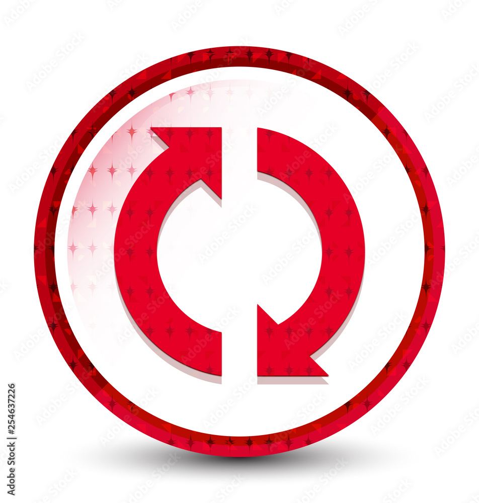 Update icon misty frozen red round button Update icon misty frozen red round button