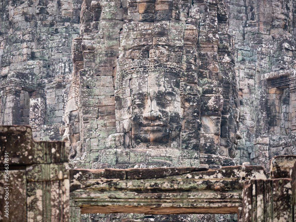 Bayon temple at Angkor Thom in Cambodia