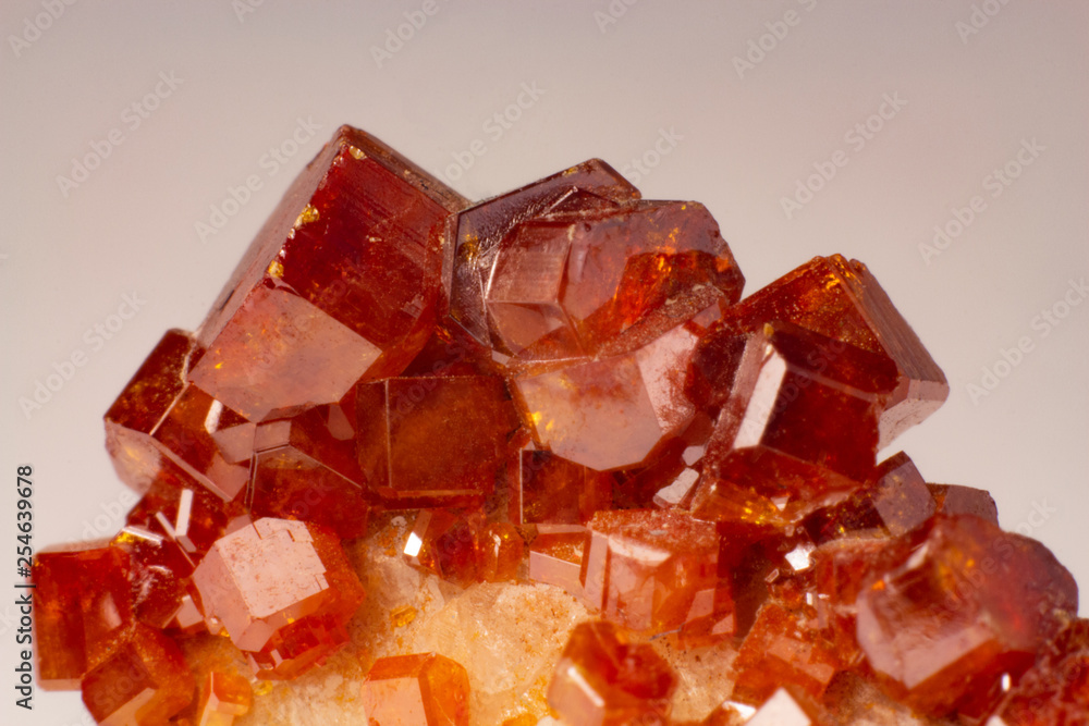 Natural mineral red vanadinite cubes texture Natural mineral red vanadinite cubes texture