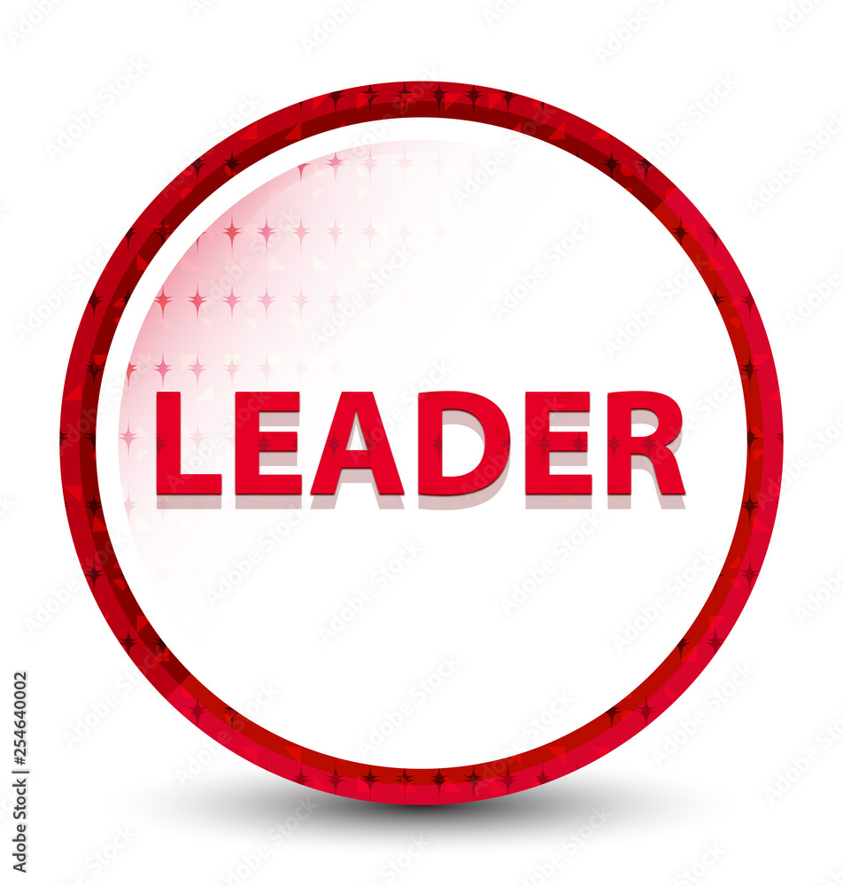 Leader misty frozen red round button Leader misty frozen red round button