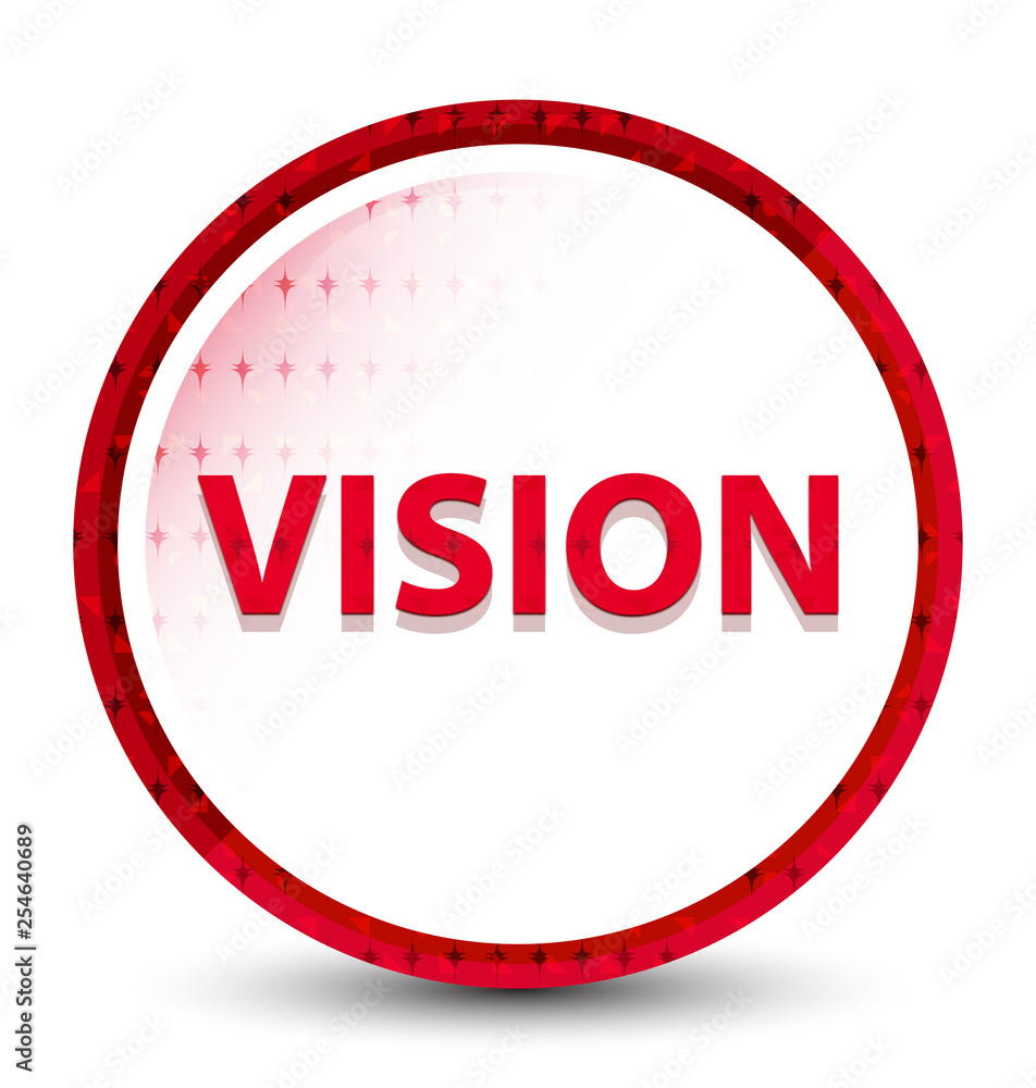 Vision misty frozen red round button Vision misty frozen red round button