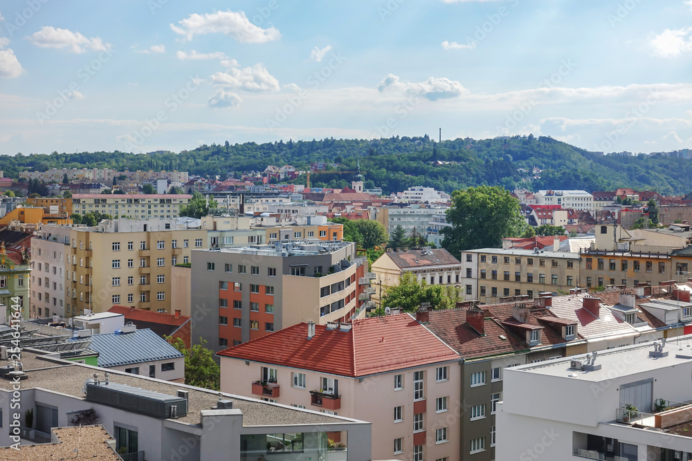 BRNO, CZECH REPUBLIC - July 25, 2017: view of Buildings around Brno, Czech