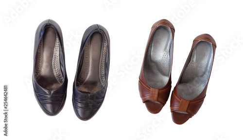 women's shoes on white background. (clipping path)
