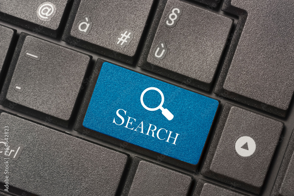 Closeup picture of Search button of keyboard of a modern computer Closeup picture of Search button of keyboard of a modern computer