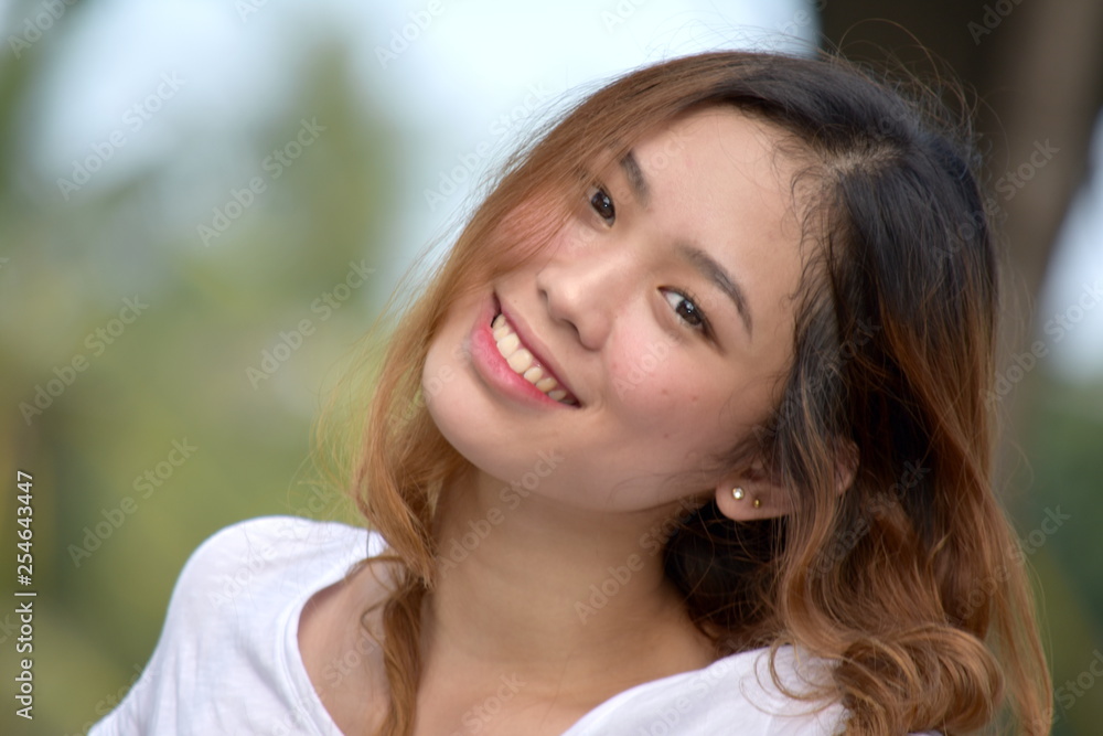 Happy Young Asian Female Woman