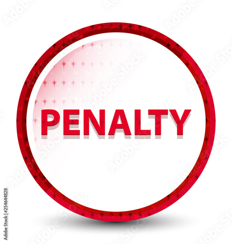 Penalty misty frozen red round button