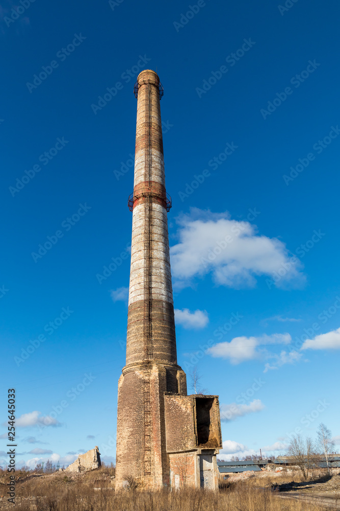 Fototapeta premium Ruins of a paper factory in Tukums, Latvia
