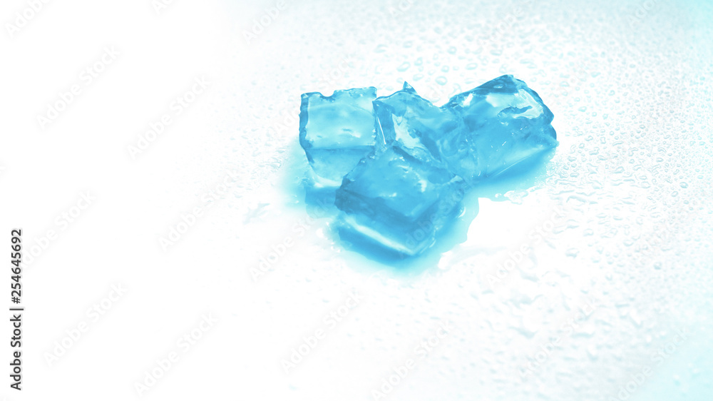 ice cubes on a white background. ice cubes on a white background.
