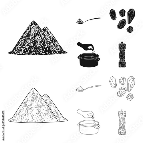 Vector design of cooking and sea logo. Collection of cooking and baking   vector icon for stock.