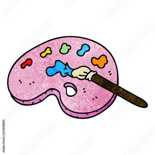 quirky hand drawn cartoon art pallette