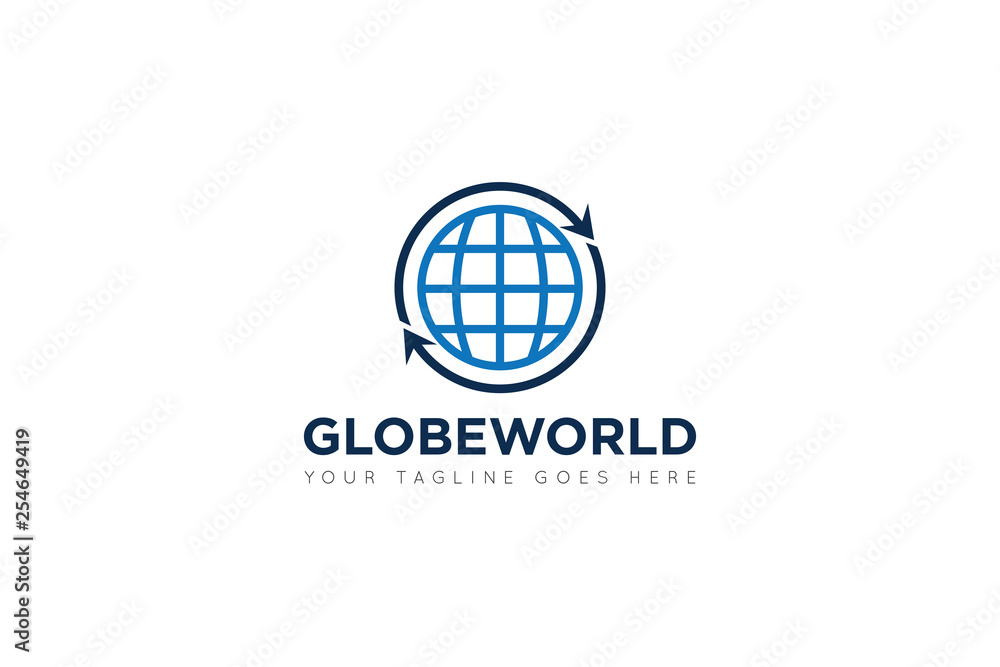 globe logo and icon Vector illustration design Template globe logo and icon Vector illustration design Template