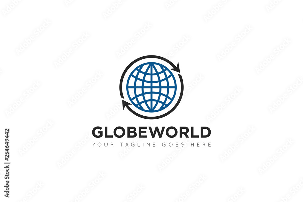 globe logo and icon Vector illustration design Template globe logo and icon Vector illustration design Template