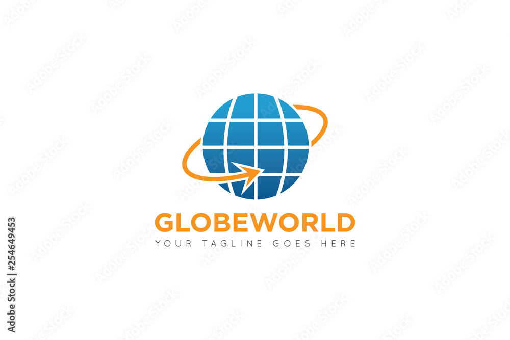 globe logo and icon Vector illustration design Template globe logo and icon Vector illustration design Template