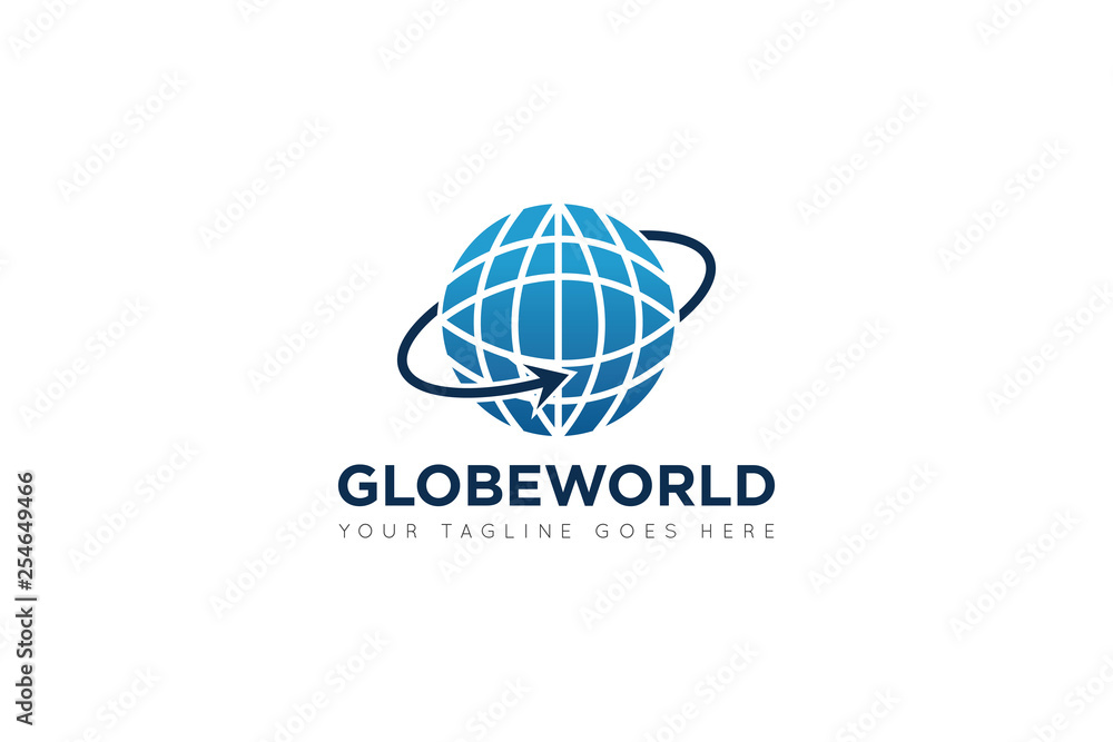 globe logo and icon Vector illustration design Template globe logo and icon Vector illustration design Template