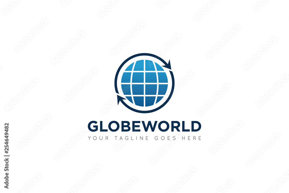 globe logo and icon Vector illustration design Template globe logo and icon Vector illustration design Template