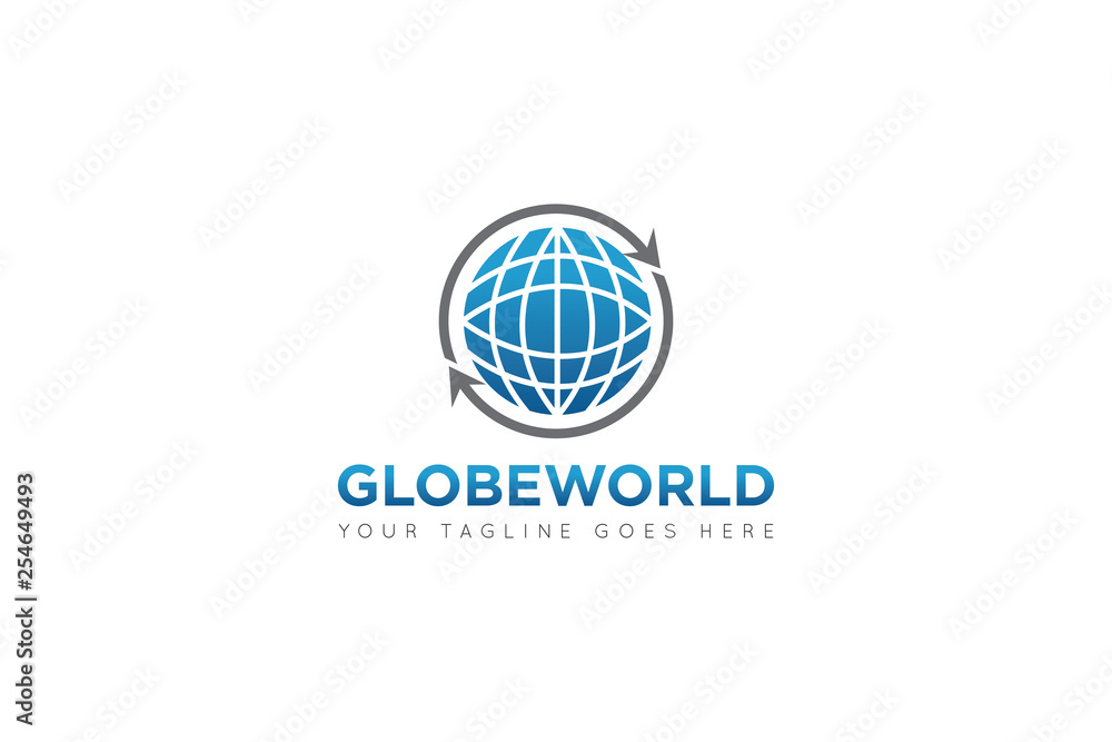 globe logo and icon Vector illustration design Template globe logo and icon Vector illustration design Template