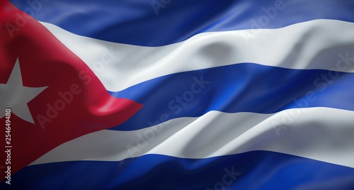 Bandera oficial de la República de Cuba.