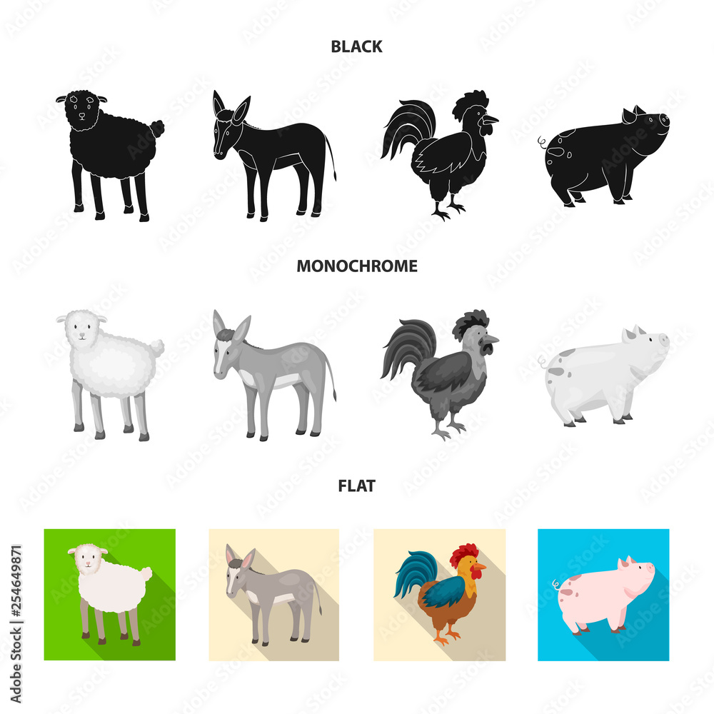 Vector illustration of breeding and kitchen  logo. Set of breeding and organic  vector icon for stock.