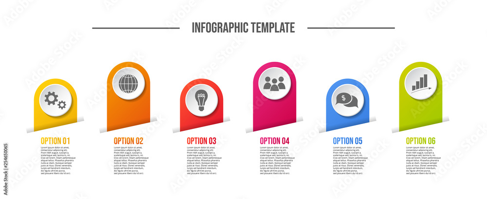 Round business infographic with icons. Vector Round business infographic with icons. Vector