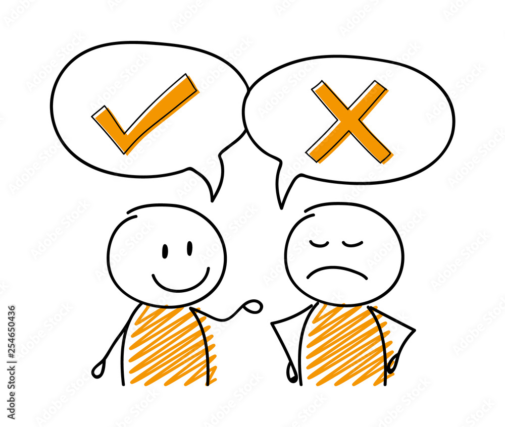 Talking stickmen with speech bubbles and business icons. Vector Talking stickmen with speech bubbles and business icons. Vector