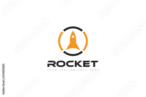 rocket logo and icon Vector illustration design Template