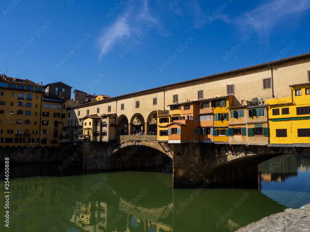Florence with the Arno River and the Ponte Vechio