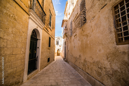 Fototapeta Naklejka Na Ścianę i Meble -  Old picturesque street of Mdina on Malta island