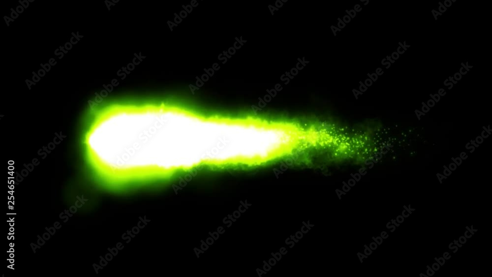 Shockwave Power Fire Meteor Loop/ Animation of a powerful fire comet with speed explosion wave effect, fluid distortion and turbulence effects seamless looping