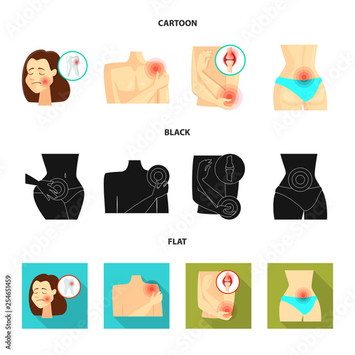Vector design of hospital and rendering icon. Set of hospital and help stock symbol for web.